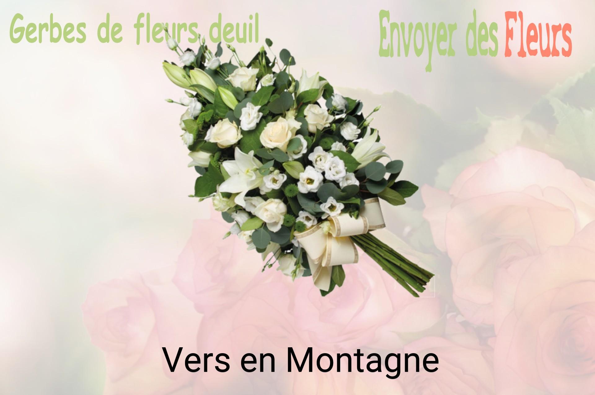 Gerbe de fleurs de deuil livrée à Vers-en-Montagne